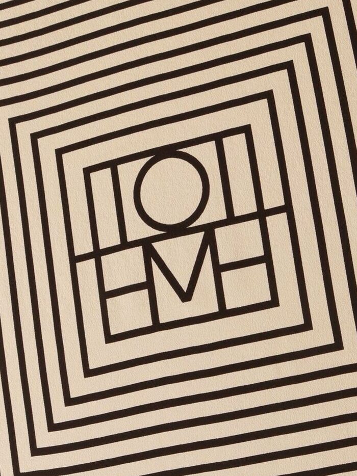 TOTEME Centered Monogram Silk Foulard