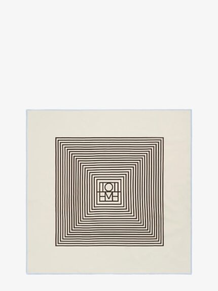TOTEME Centered Monogram Silk Foulard