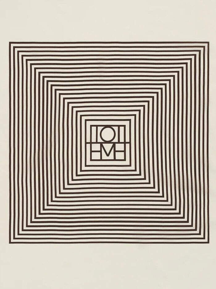 TOTEME Centered Monogram Silk Foulard