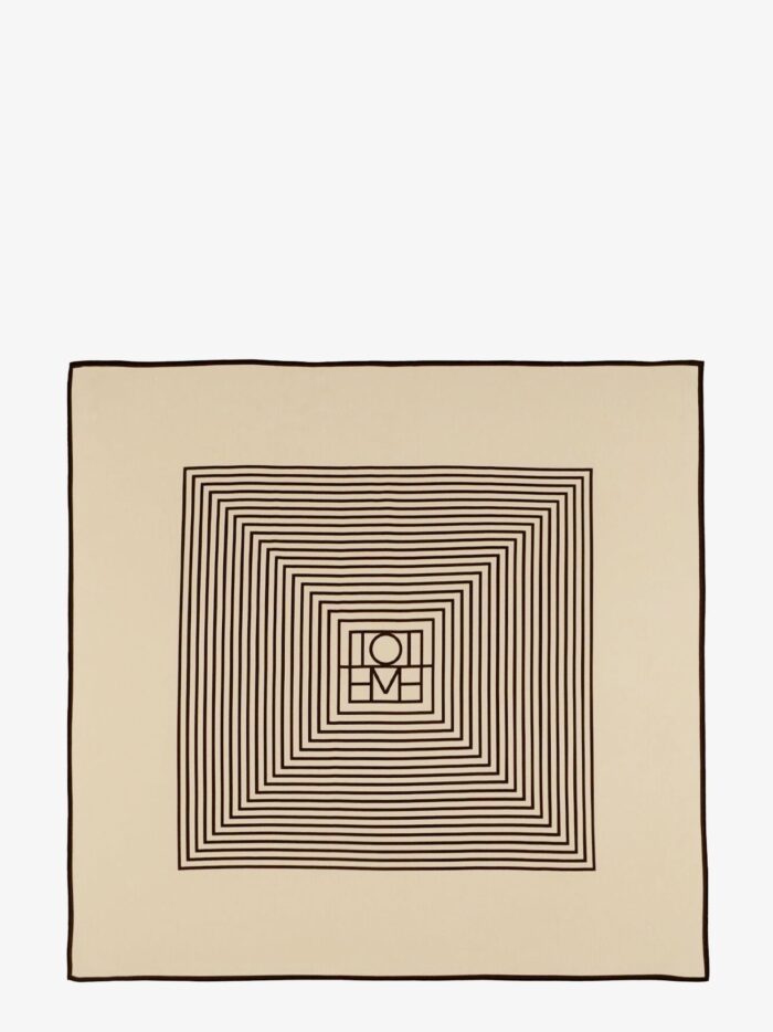 TOTEME Centered Monogram Silk Foulard