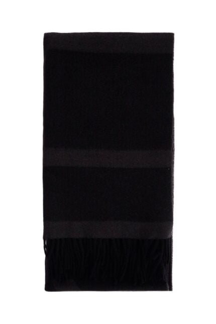 TOTEME Charcoal Grey Monogram Jacquard Wool Scarf