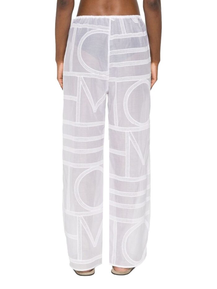 TOTEME COTTON AND SILK PANTS
