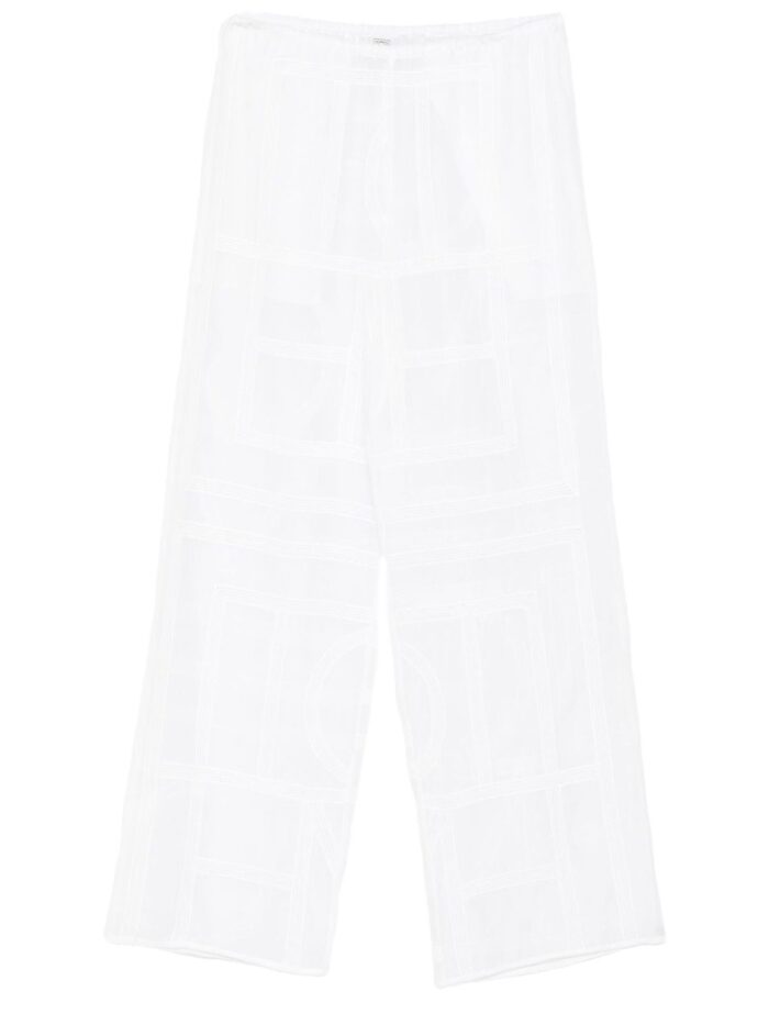 TOTEME COTTON AND SILK PANTS