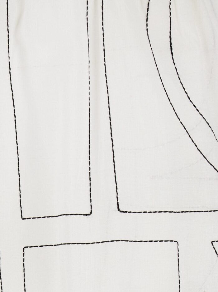 TOTEME Cotton Blend Pajama Pants With Monogram Print