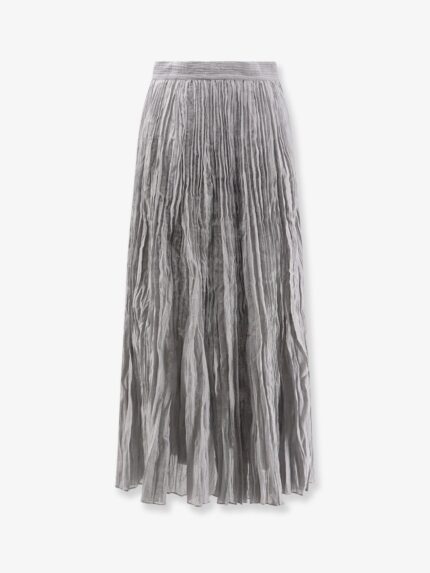TOTEME Crinkled Plissé Cotton Skirt