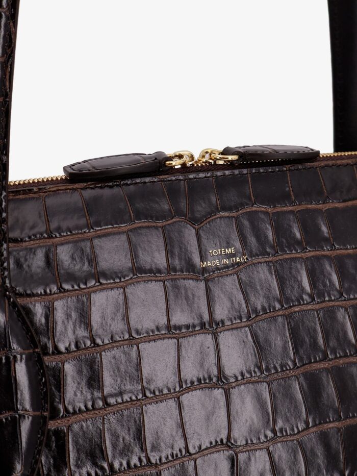 TOTEME Croco Embossed Day Leather Handbag
