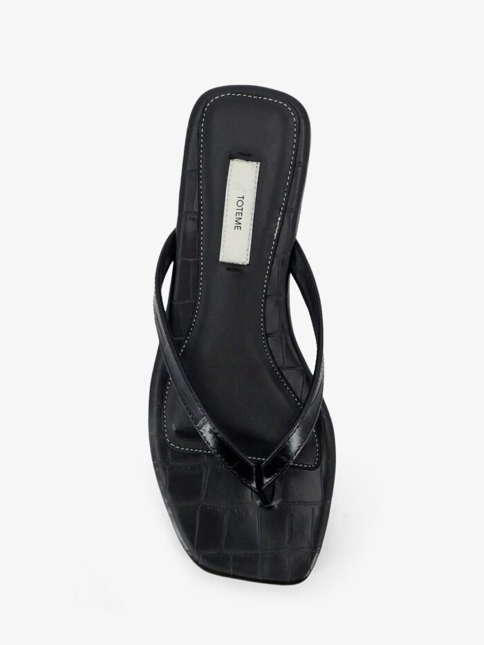 TOTEME Croco-embossed Leather Sandals
