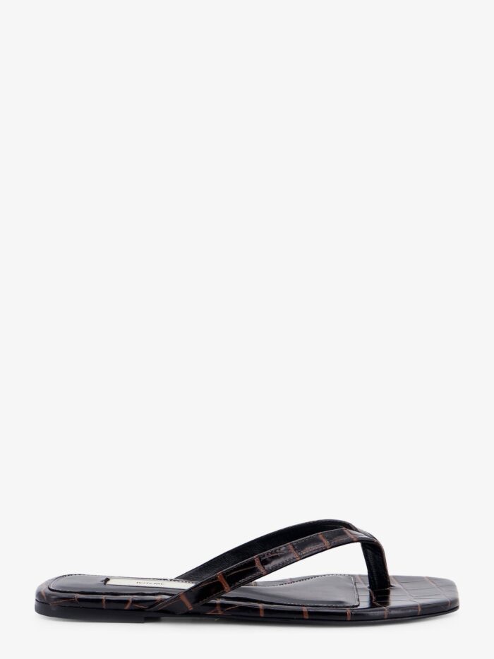 TOTEME Croco-embossed Leather Sandals