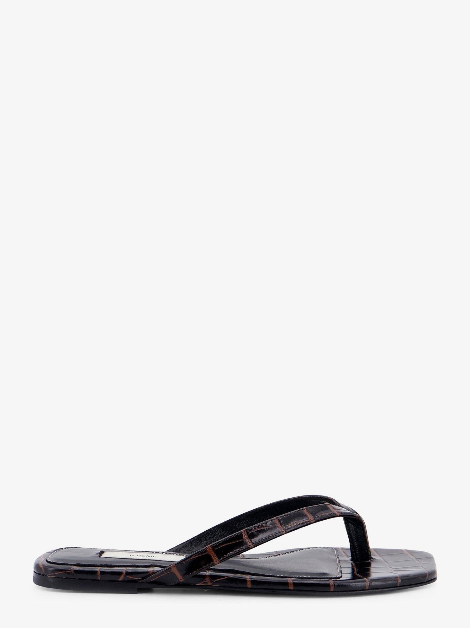 TOTEME Croco-embossed Leather Sandals