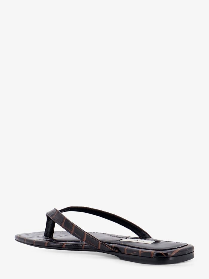 TOTEME Croco-embossed Leather Sandals