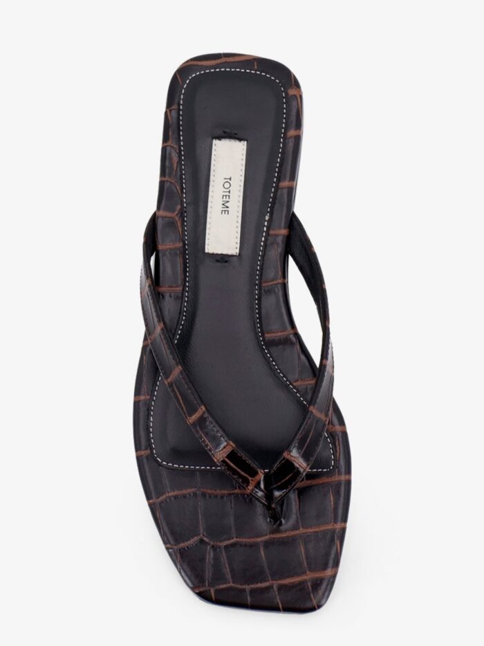 TOTEME Croco-embossed Leather Sandals