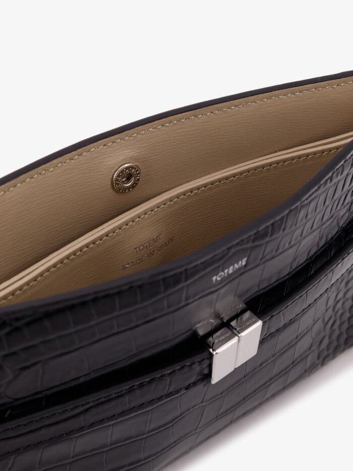 TOTEME Croco Print Leather Crossbody Bag