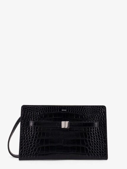 TOTEME Croco Print Leather Crossbody Bag