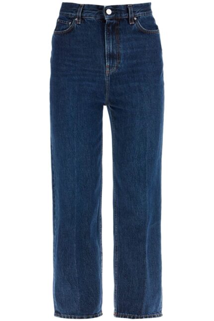 TOTEME Dark Blue Organic Cotton Tapered Jeans