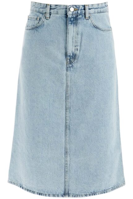 TOTEME Denim Midi Skirt In Seven