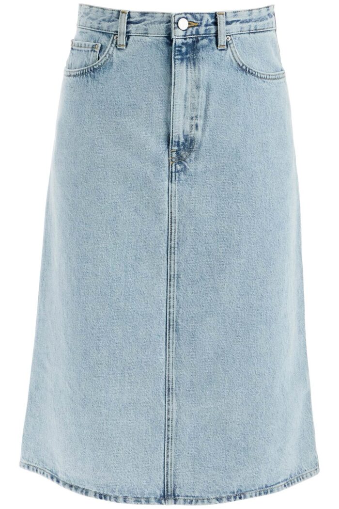 TOTEME Denim Midi Skirt In Seven