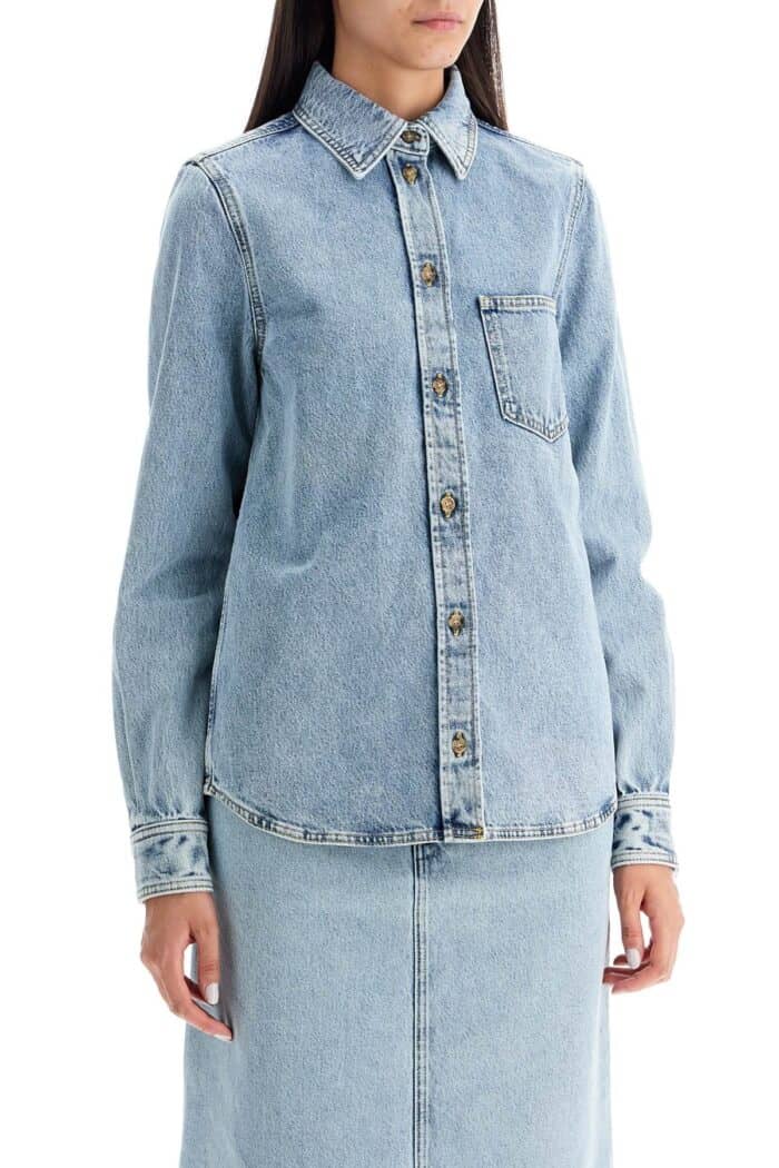 TOTEME Denim Overshirt With Pocket Detail