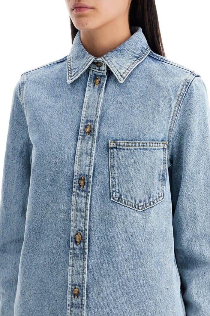 TOTEME Denim Overshirt With Pocket Detail