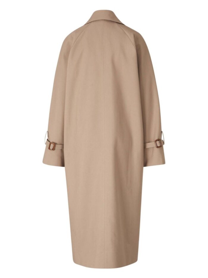 TOTEME DOUBLE-BREASTED COTTON TRENCH COAT