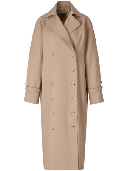 TOTEME DOUBLE-BREASTED COTTON TRENCH COAT