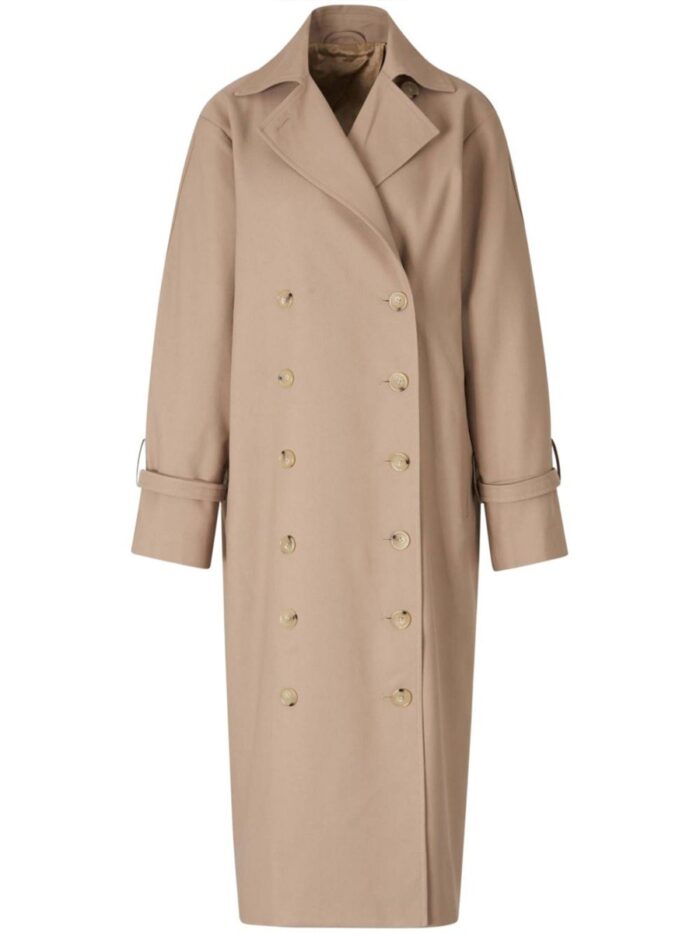 TOTEME DOUBLE-BREASTED COTTON TRENCH COAT