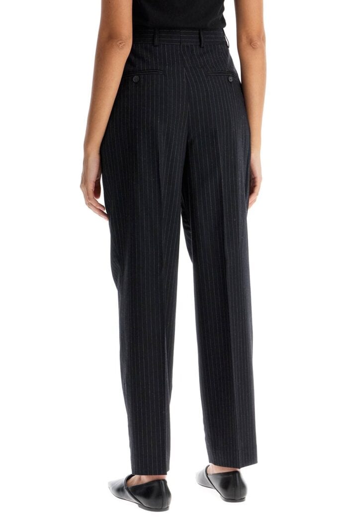 TOTEME Double Pleated Pinstripe Trousers