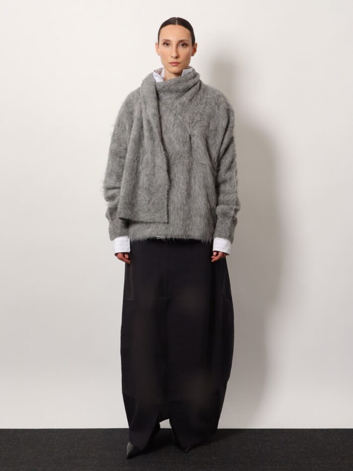 TOTEME Draped-scarf Alpaca Blend Sweater