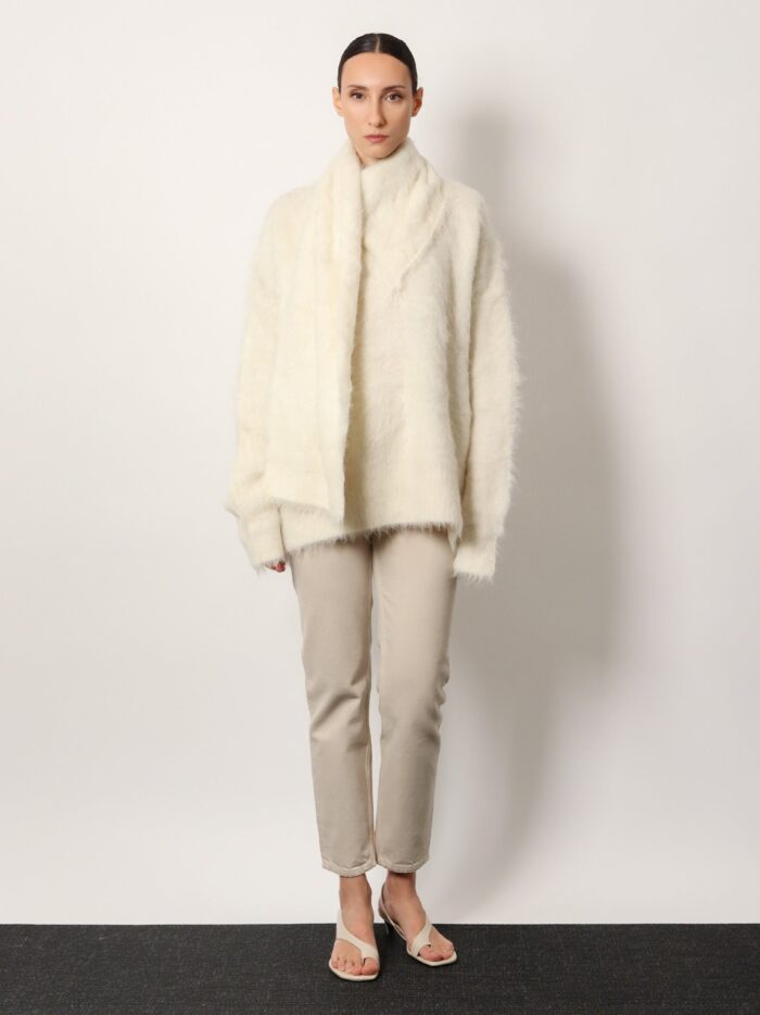 TOTEME Draped-scarf Alpaca Blend Sweater