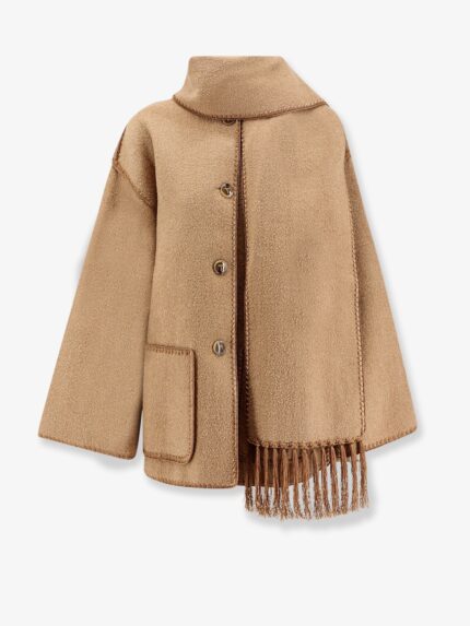 TOTEME Embroidered Scarf Wool Blend Jacket