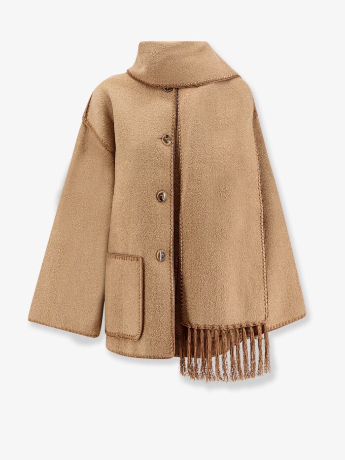 TOTEME Embroidered Scarf Wool Blend Jacket