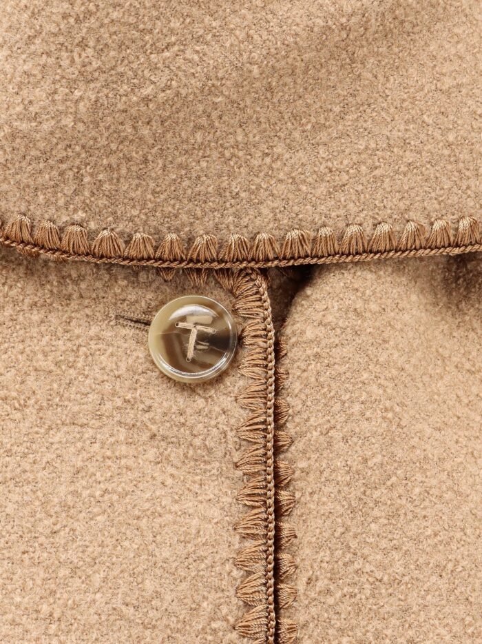 TOTEME Embroidered Scarf Wool Blend Jacket