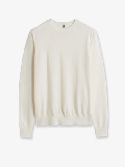 TOTEME Fine Crew Knit Wool And Silk Blend Sweater