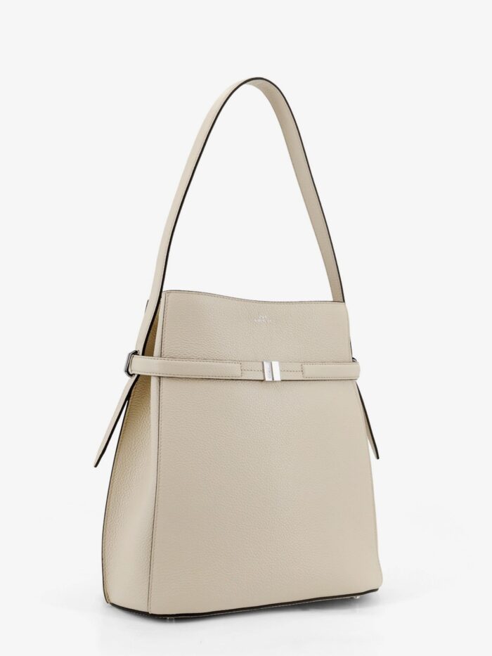 TOTEME Hammered Leather Bucket Bag With Strap On The Front