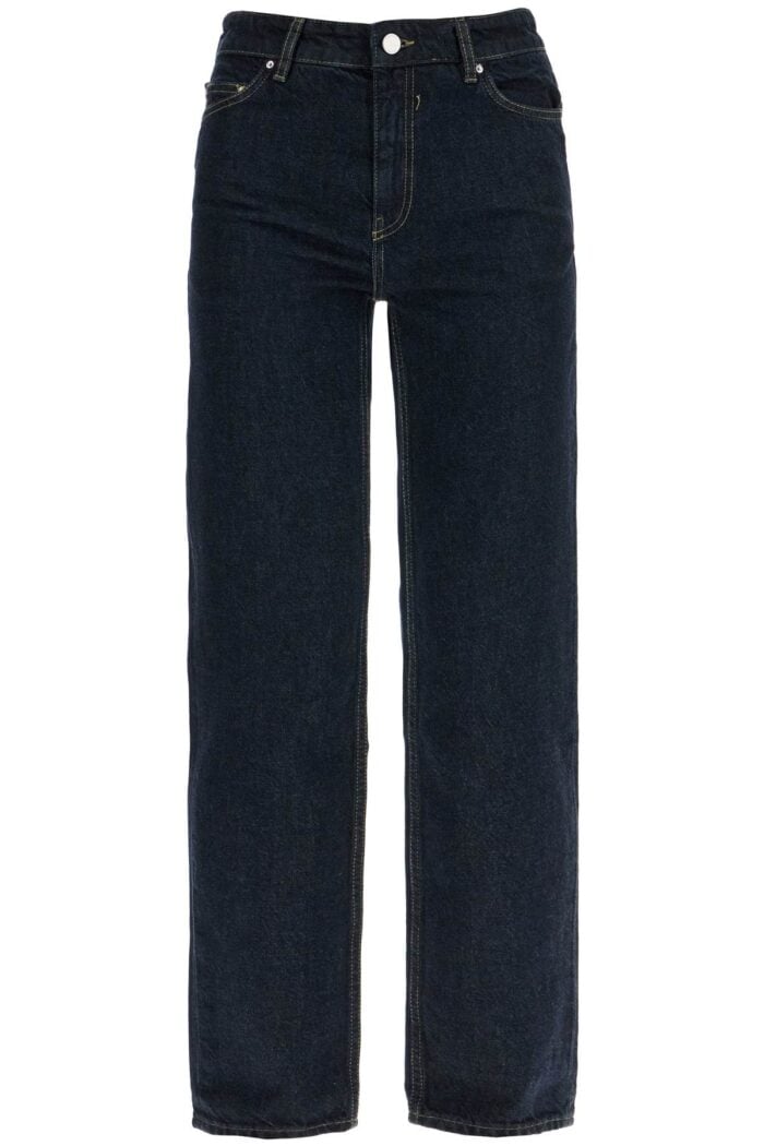 TOTEME High-waisted Slim Jeans In Organic Cotton Blue