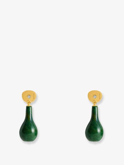 TOTEME Jade Drops Brass Earrings