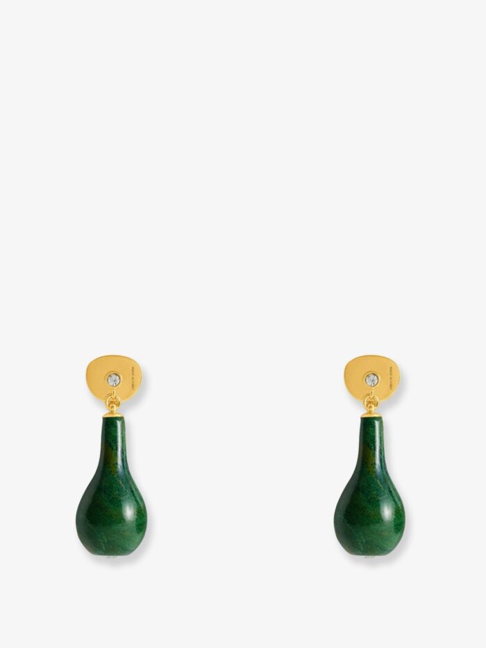 TOTEME Jade Drops Brass Earrings