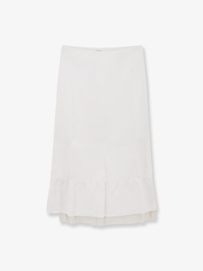 TOTEME Layered Viscose And Linen Blend Skirt