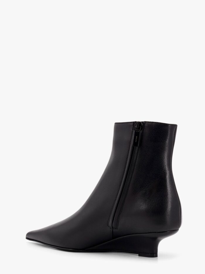 TOTEME Leather Ankle Boots With Wedge Heel