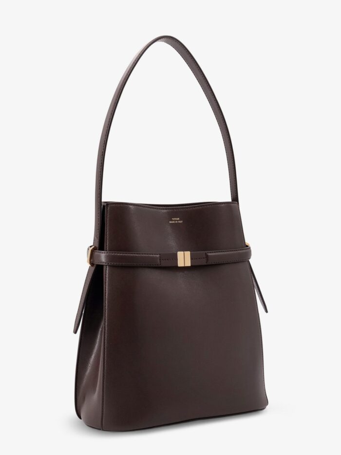 TOTEME Leather Bucket Bag With Frontal Strap
