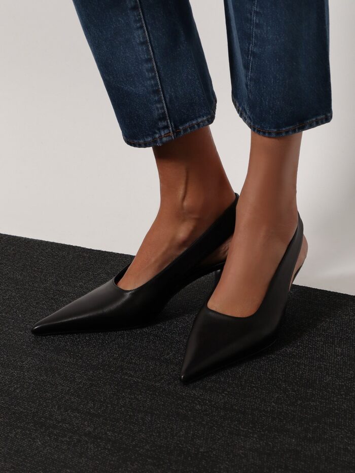 TOTEME Leather Decolleté Slingback