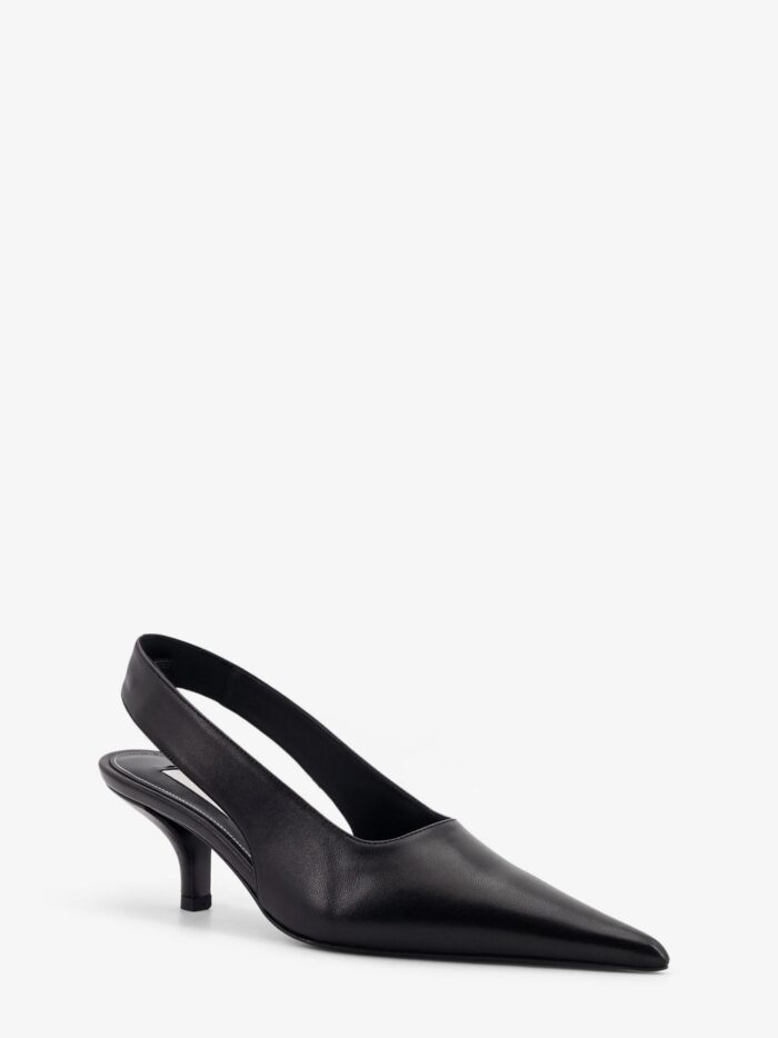 TOTEME Leather Decolleté Slingback With Croco Effect