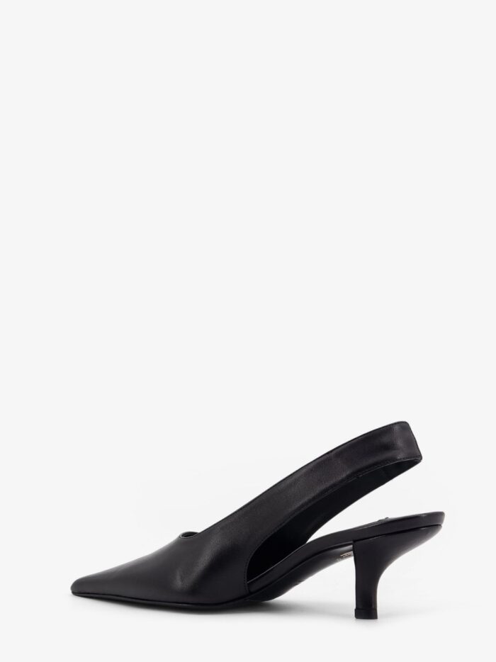 TOTEME Leather Decolleté Slingback With Croco Effect