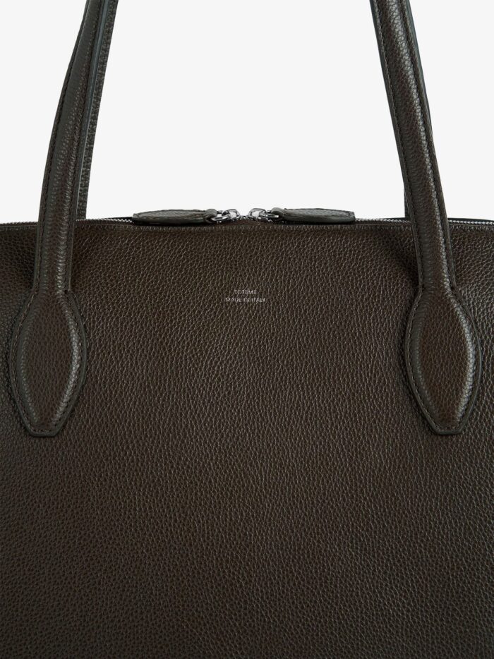 toteme leather handbag with engraved logo on the front TOTEME Leather Handbag With Engraved Logo On The Front