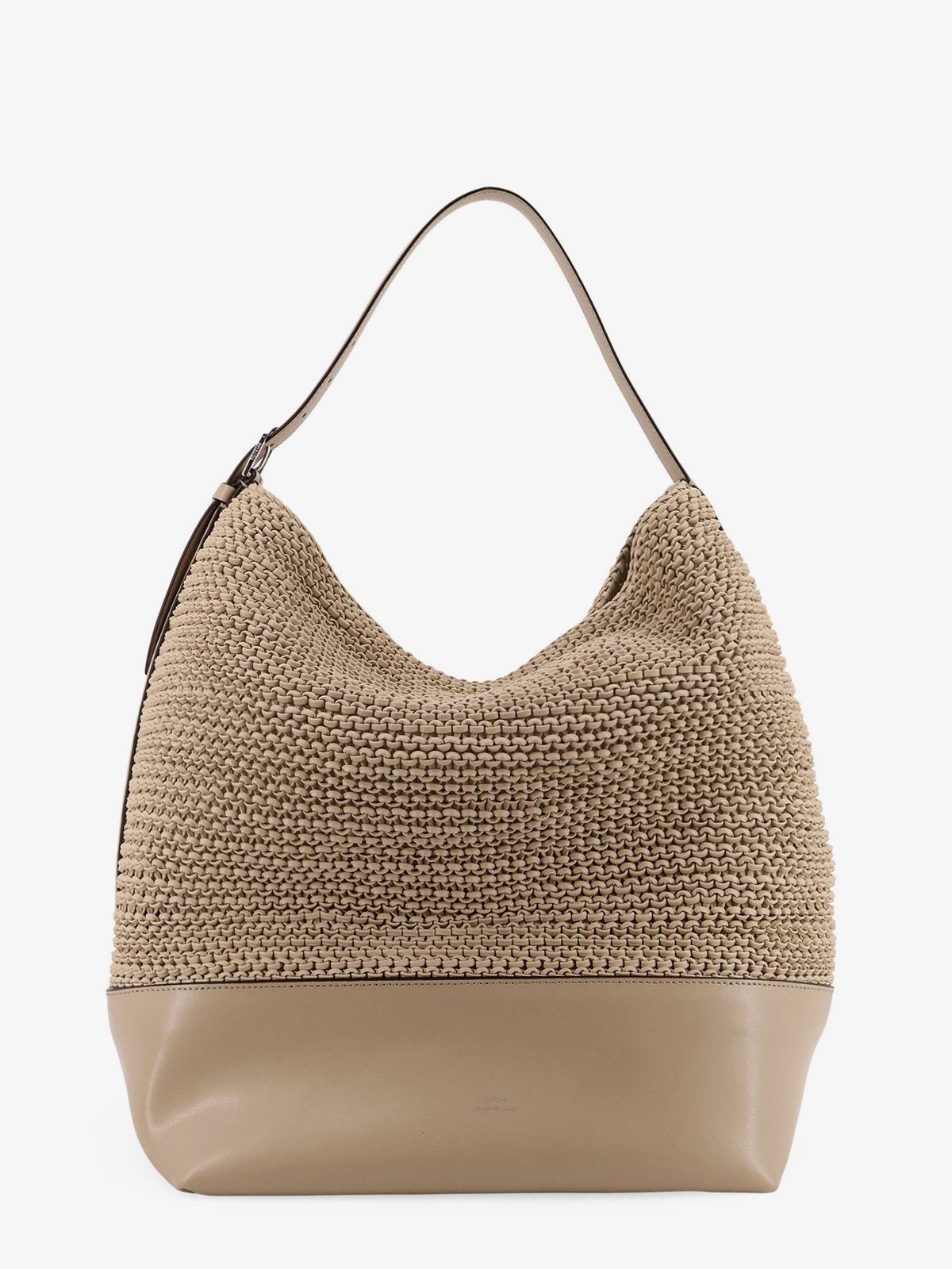TOTEME Leather Shoulder Bag With Woven Pattern