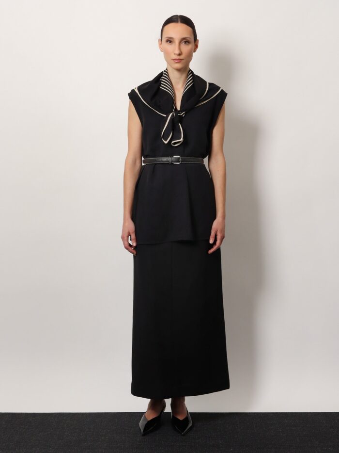 TOTEME Low Waist Wool Blend Skirt