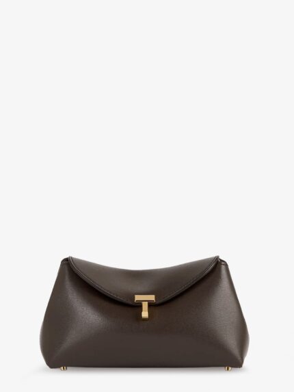 TOTEME Mini T-Lock Leather Clutch