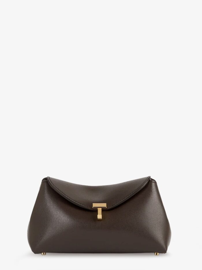 toteme mini t lock leather clutch TOTEME Mini T-Lock Leather Clutch