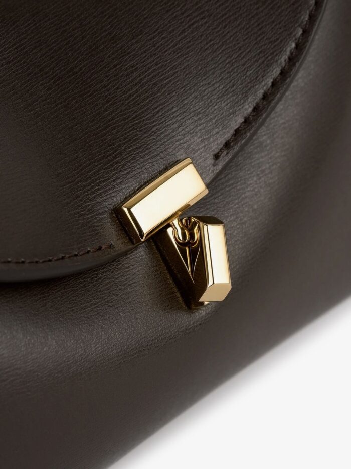 TOTEME Mini T-Lock Leather Clutch