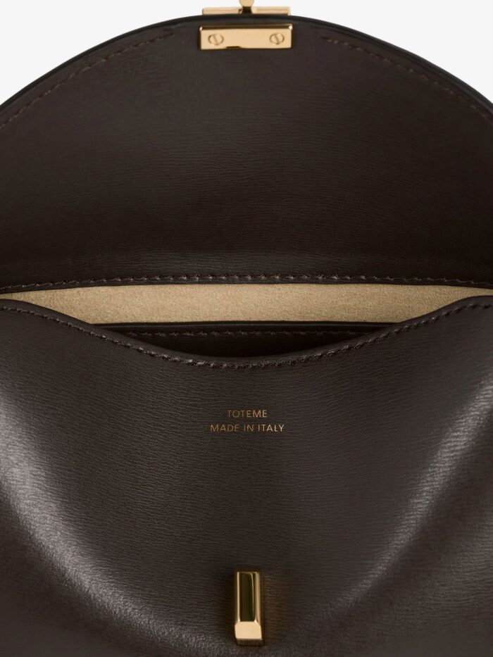 TOTEME Mini T-Lock Leather Clutch