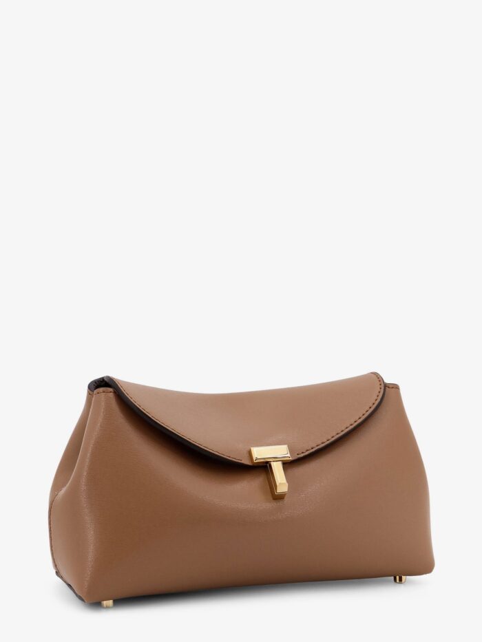 TOTEME Mini T-Lock Leather Clutch